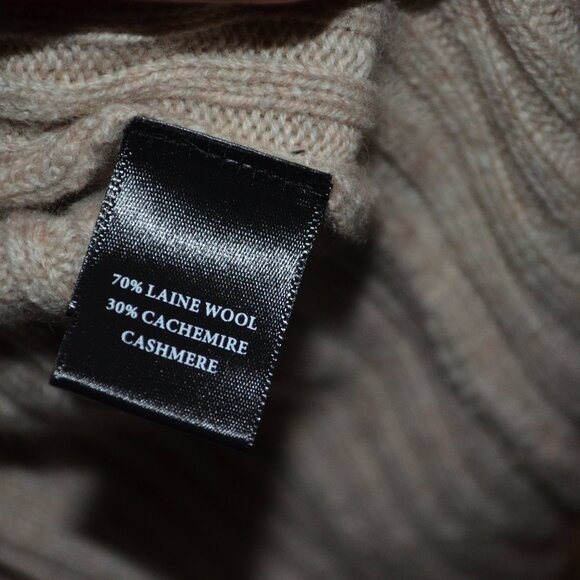 NWT Sz S Barbara Bui Oatmeal Two Piece Ribbed Sleeveless Turtleneck Card… - Picture 11 of 11